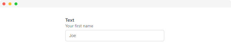 Input component screenshot