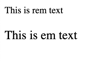 Em instead of Rem explanation