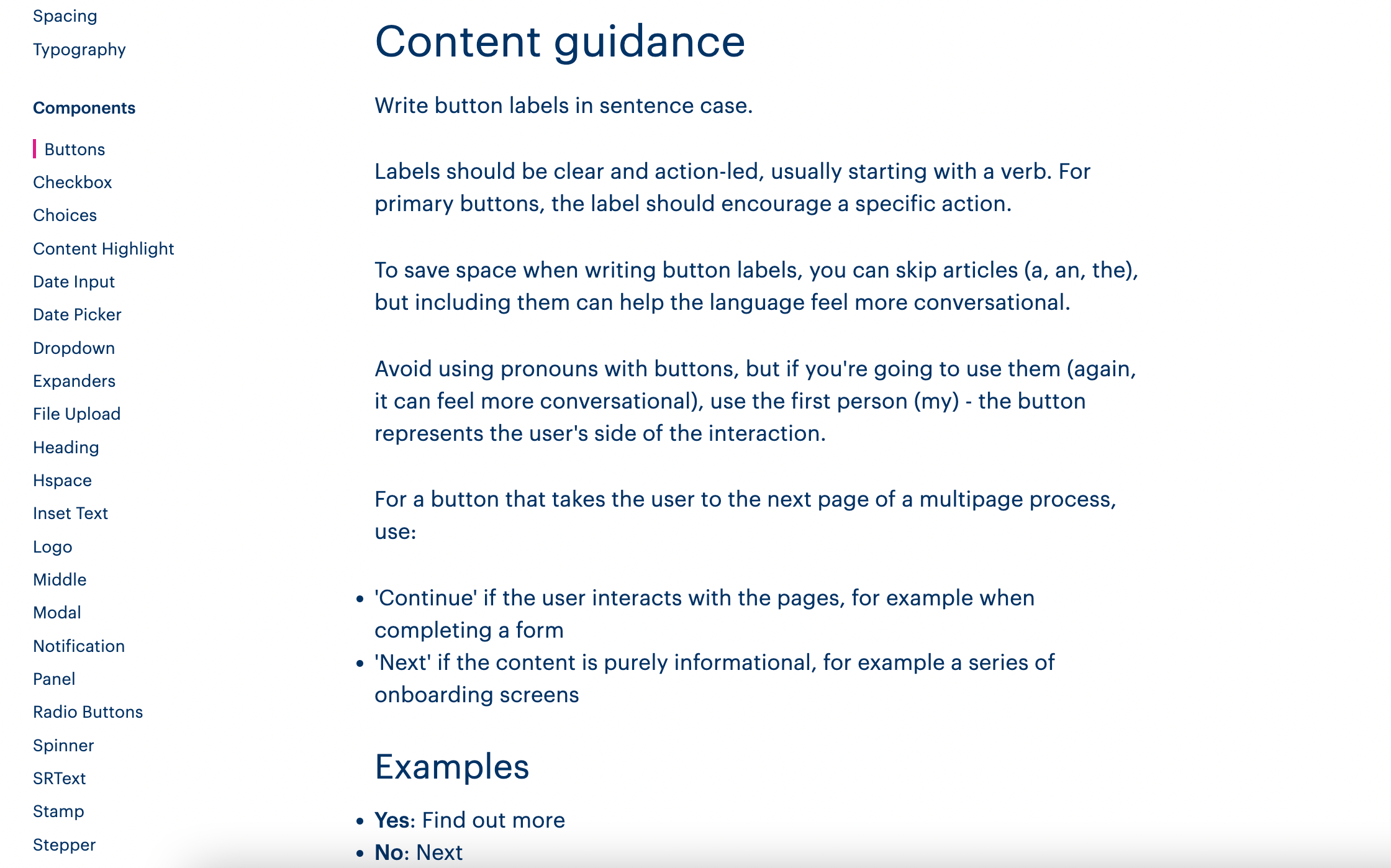 Bulb’s Solar Design System specifies what content to use for which CTA.