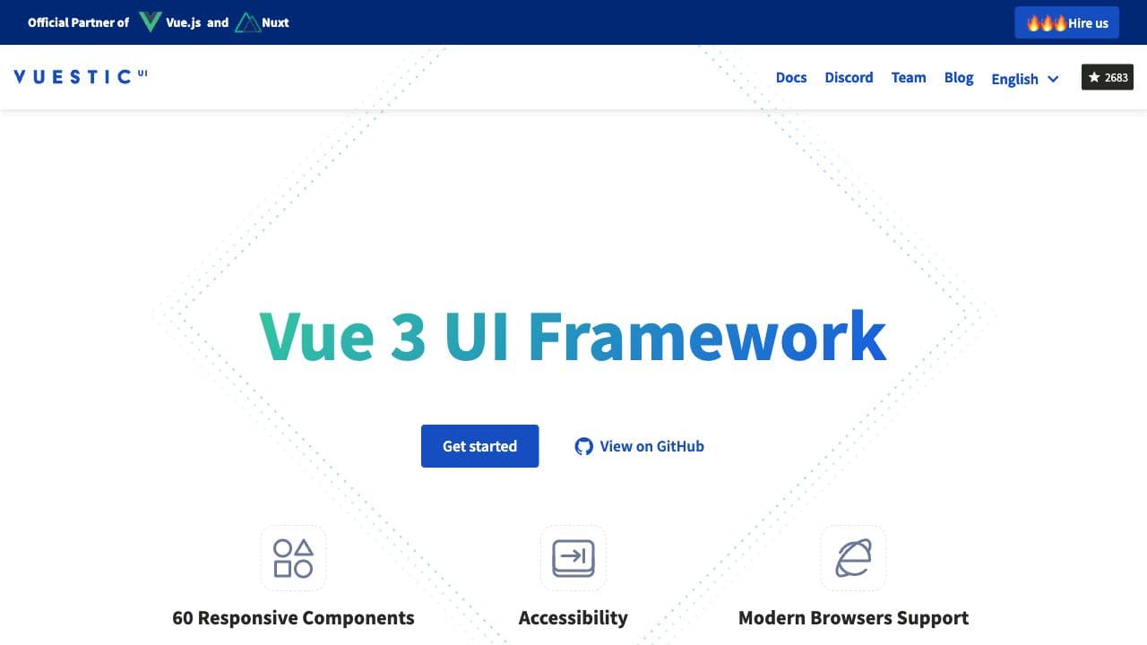 Screenshot of Vuestic UI